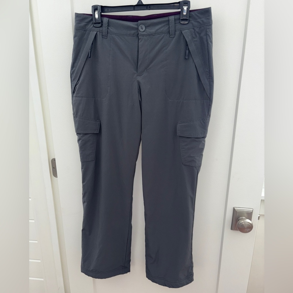 NWOT Eddie Bauer fleece lined stretch nylon cargo bootcut pants sz 10